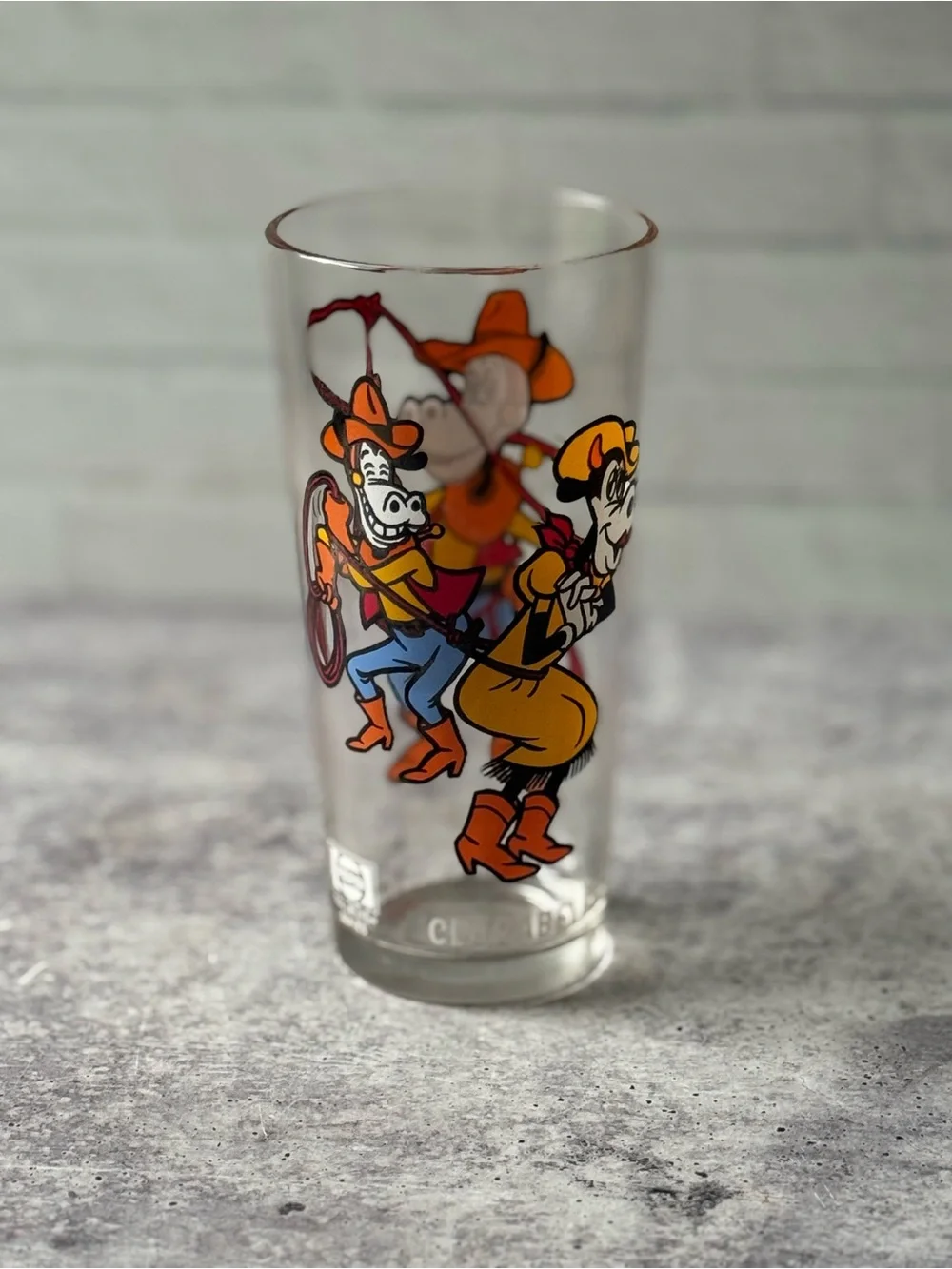 Vintage 1978 Pepsi Collector Series Disney Horace & Clarabelle Drinking Glass